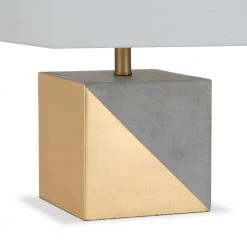 Severin 18-1/2 in. Gold Dipped Concrete Table Lamp by Meyer&Cross -Hot Sale HomeGlam Store gold meyer cross table lamps tl0029 4f 1000