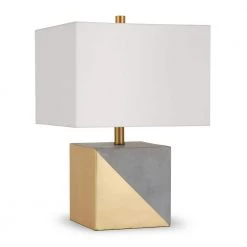 Severin 18-1/2 in. Gold Dipped Concrete Table Lamp by Meyer&Cross