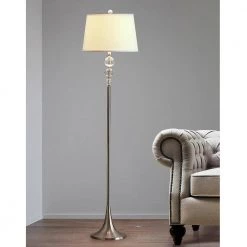 Madison 61 in. H Brushed Nickel Crystals Table and Floor Lamp Set (3-Piece) by HomeGlam 9 Madison 61 in. H Brushed Nickel Crystals Table and Floor Lamp Set (3-Piece) by HomeGlam -Hot Sale HomeGlam Store homeglam lamp sets hg9057st3 bn 44 1000