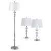 Taranto 61 in. H Chrome Crystal Balls Table and Floor Lamps (3-Pieces Set) by HomeGlam -Hot Sale HomeGlam Store homeglam lamp sets hl7060st3 64 1000