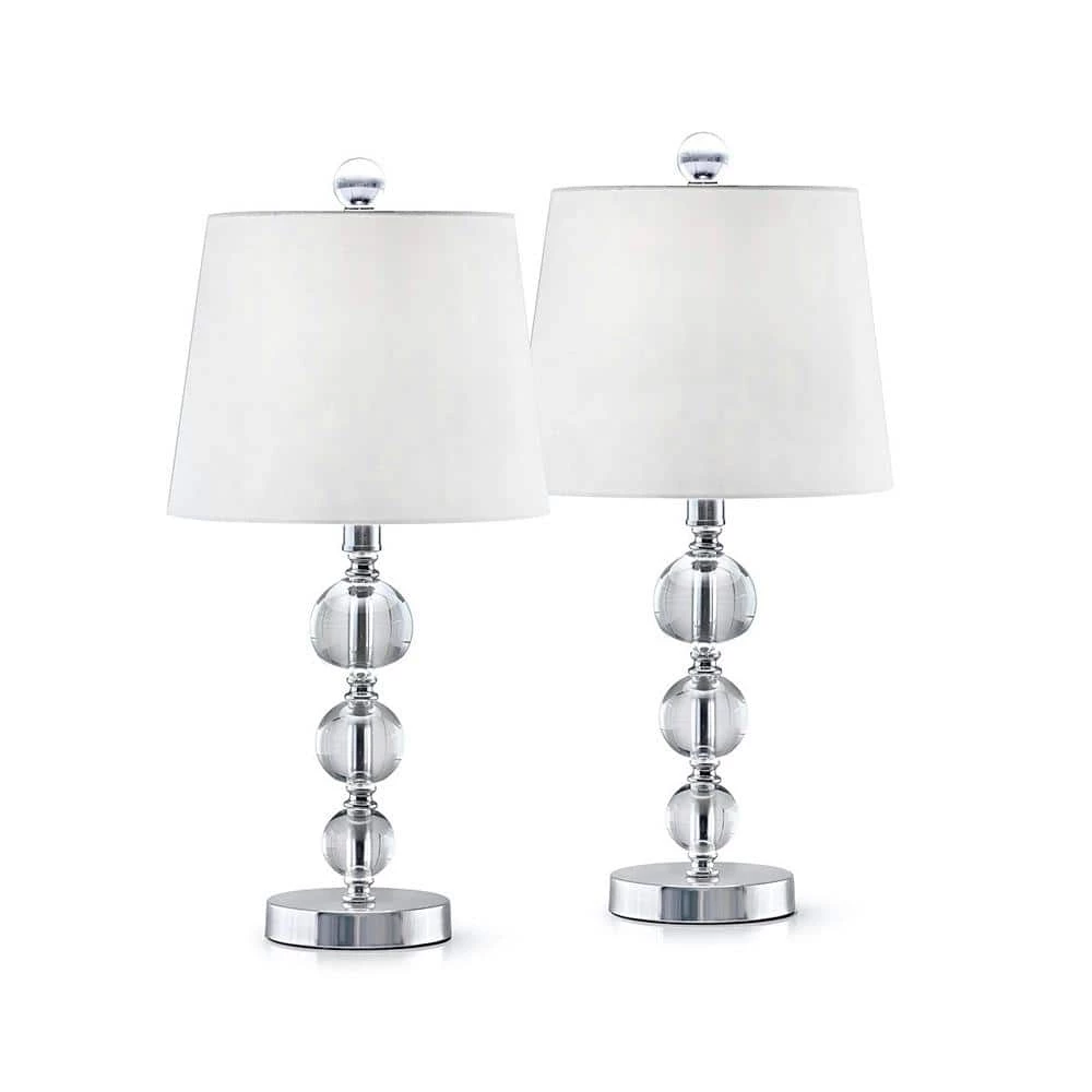 Taranto 22 in. H Crystal Balls Table Lamps (2-Pieces Set) by HomeGlam 3 Taranto 22 in. H Crystal Balls Table Lamps (2-Pieces Set) by HomeGlam