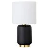 Lambert 15 in. Matte Black and Brass Ceramic Mini Table Lamp by Meyer&Cross -Hot Sale HomeGlam Store matte black and brass meyer cross table lamps ml0925 64 1000