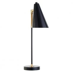 Leonard 18 in. Matte Black and Brass Mini Table Lamp by Meyer&Cross -Hot Sale HomeGlam Store matte black and brass meyer cross table lamps ml0926 1f 1000