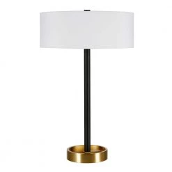 Estella 24 in. 2-Tone Matte Black and Brass Table Lamp by Meyer&Cross