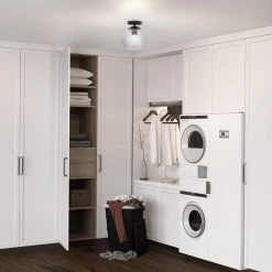 Bartlett 9 in. 1-Light Matte Black and Clear Glass Semi-Flush Mount by Meyer&Cross -Hot Sale HomeGlam Store matte black meyer cross flush mount lights sf0787 31 1000