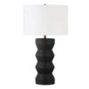 Carlin 28 in. Matte Black Ribbed Ceramic Table Lamp by Meyer&Cross -Hot Sale HomeGlam Store matte black meyer cross table lamps tl0766 64 1000