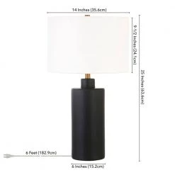 Carlina 25 in. Matte Black Table Lamp by Meyer&Cross -Hot Sale HomeGlam Store matte black meyer cross table lamps tl0769 44 1000
