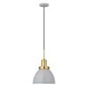 Madison 1-Light Matte Gray and Brass Metal Pendant by Meyer&Cross -Hot Sale HomeGlam Store matte gray and brass meyer cross chandeliers pd0741 64 1000
