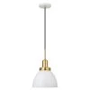 Madison 1-Light Matte White and Brass Metal Pendant by Meyer&Cross -Hot Sale HomeGlam Store matte white and brass meyer cross chandeliers pd0738 64 1000