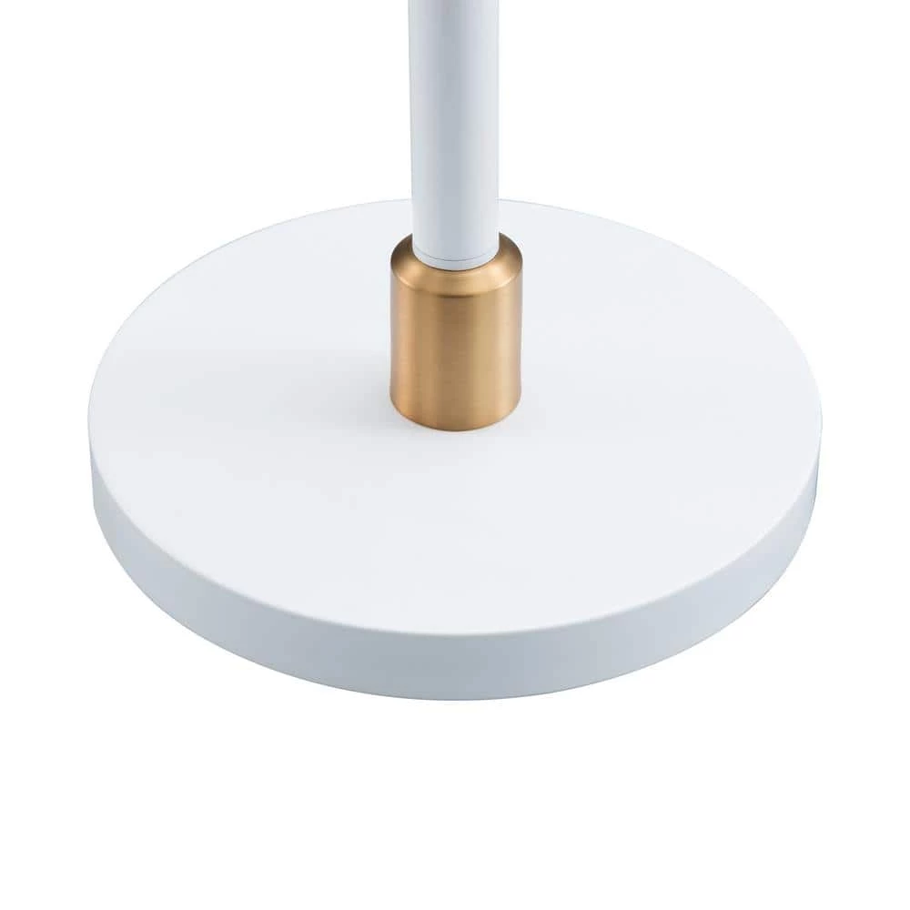 Vincent 68 in. Matte White Floor Lamp with Brass Accents by Meyer&Cross 8 Vincent 68 in. Matte White Floor Lamp with Brass Accents by Meyer&Cross - Image 6