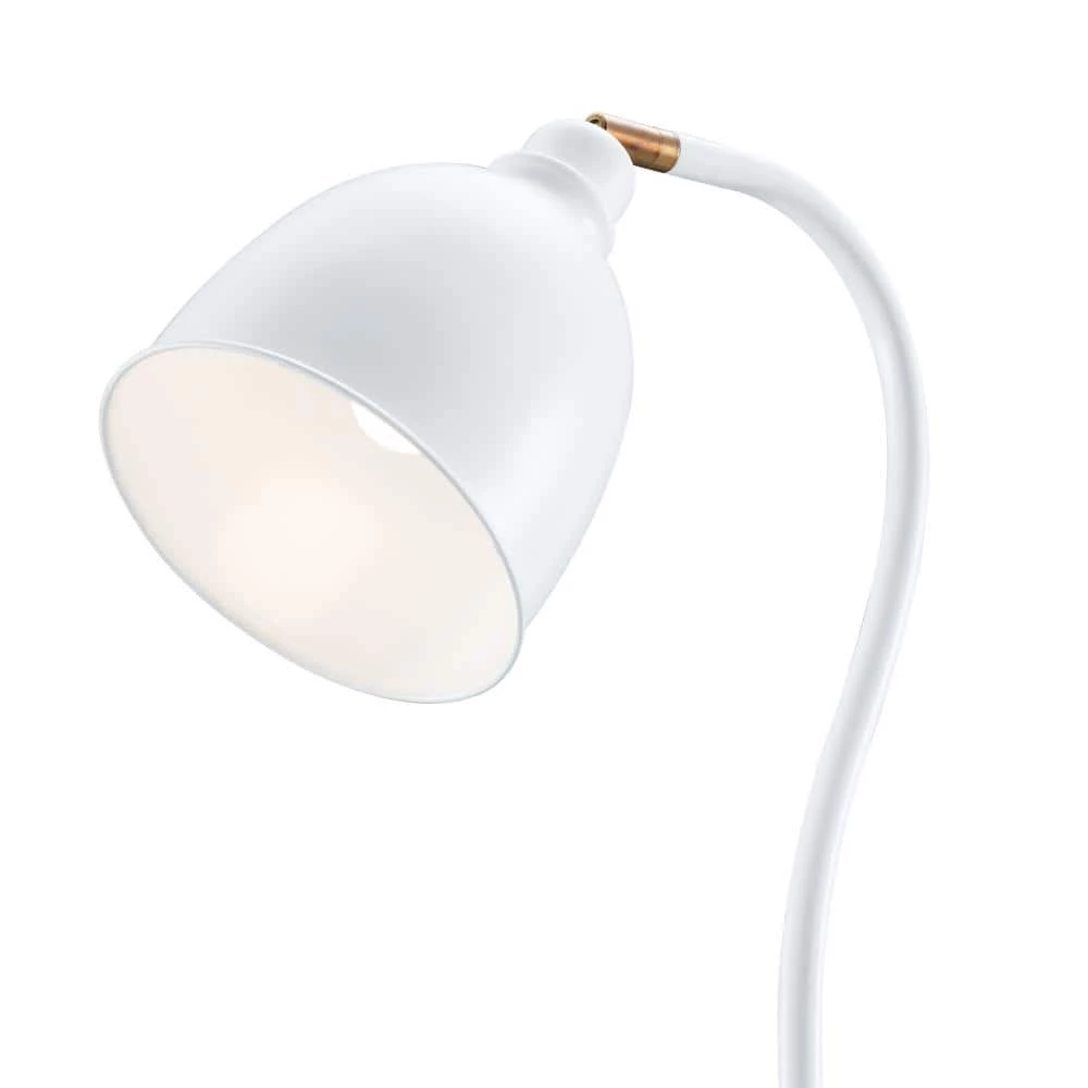 Vincent 68 in. Matte White Floor Lamp with Brass Accents by Meyer&Cross 4 Vincent 68 in. Matte White Floor Lamp with Brass Accents by Meyer&Cross - Image 2