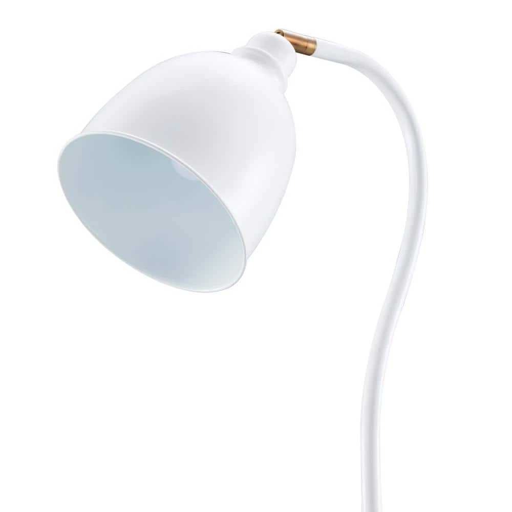Vincent 68 in. Matte White Floor Lamp with Brass Accents by Meyer&Cross 7 Vincent 68 in. Matte White Floor Lamp with Brass Accents by Meyer&Cross - Image 5