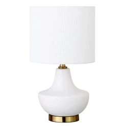 Calvin 13.5 in. Matte White Mini Table Lamp by Meyer&Cross