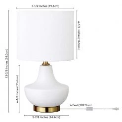 Calvin 13.5 in. Matte White Mini Table Lamp by Meyer&Cross -Hot Sale HomeGlam Store matte white meyer cross table lamps ml0927 fa 1000