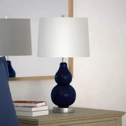 Katrina 21-1/4 in. Navy Blue Petite Gourd Table Lamp by Meyer&Cross -Hot Sale HomeGlam Store navy blue meyer cross table lamps tl0043 c3 1000