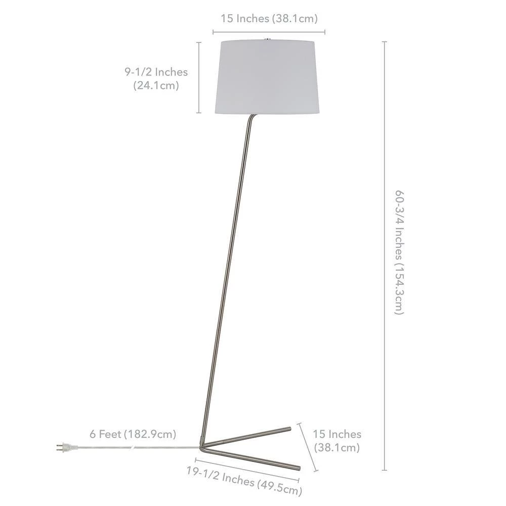 Markos 60-3/4 in. Nickel Floor Lamp by Meyer&Cross 7 Markos 60-3/4 in. Nickel Floor Lamp by Meyer&Cross - Image 5