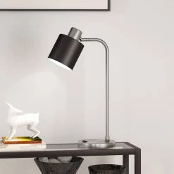 Thew 20-3/4 in. Table Lamp in Nickel by Meyer&Cross -Hot Sale HomeGlam Store nickel meyer cross table lamps tl0223 76 1000