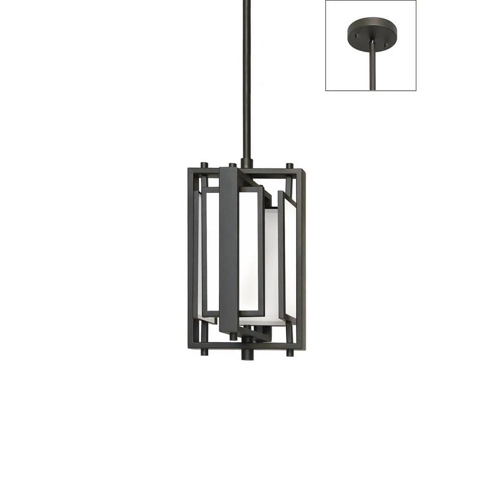 Parallel 9.5 in. 1-Light ORB Metal Pendant Light with Frosted White Glass Panels by HomeGlam 2 Parallel 9.5 in. 1-Light ORB Metal Pendant Light with Frosted White Glass Panels by HomeGlam