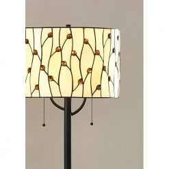 Vines 61 in. ORB Tiffany Floor Lamp with Warm Natural Shade by HomeGlam -Hot Sale HomeGlam Store orb homeglam floor lamps hg8152f nn 4f 1000
