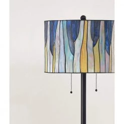 Barossa 61 in. H ORB Tiffany Floor Lamp with Blue/Purple Shade by HomeGlam -Hot Sale HomeGlam Store orb homeglam floor lamps hl6020f pr 4f 1000