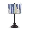 Barossa 25 in. ORB Tiffany Table Lamp with Blue/Purple Shade by HomeGlam -Hot Sale HomeGlam Store orb homeglam table lamps hl6020ts pr 64 1000