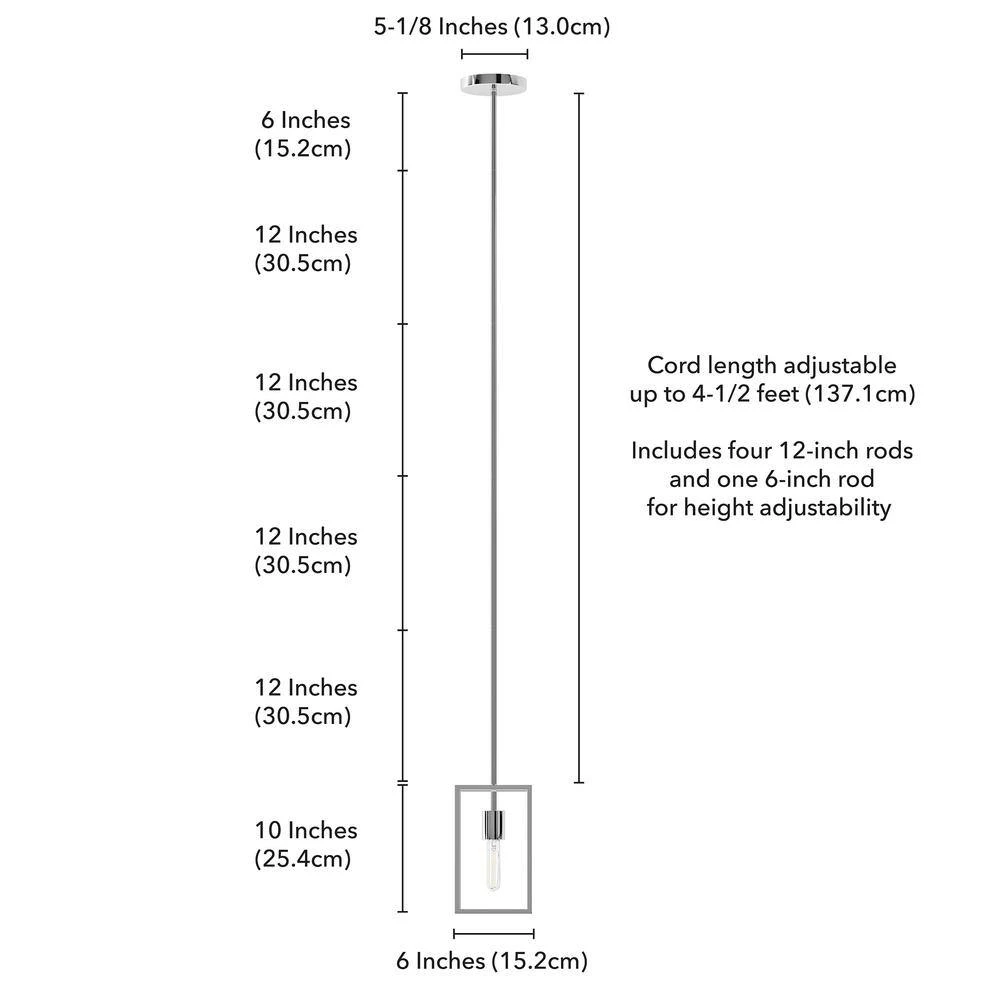 Cuadro 10 in. Square Framed Pendant in Nickel by Meyer&Cross 6 Cuadro 10 in. Square Framed Pendant in Nickel by Meyer&Cross - Image 4