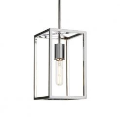 Cuadro 10 in. Square Framed Pendant in Nickel by Meyer&Cross 10 Cuadro 10 in. Square Framed Pendant in Nickel by Meyer&Cross -Hot Sale HomeGlam Store polished nickel meyer cross chandeliers pd0341 4f 1000