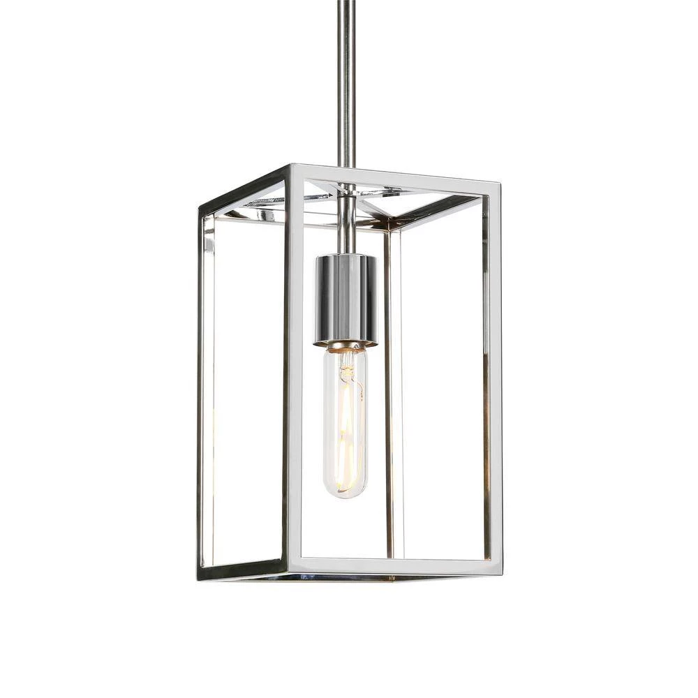 Cuadro 10 in. Square Framed Pendant in Nickel by Meyer&Cross 5 Cuadro 10 in. Square Framed Pendant in Nickel by Meyer&Cross - Image 3
