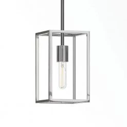 Cuadro 10 in. Square Framed Pendant in Nickel by Meyer&Cross