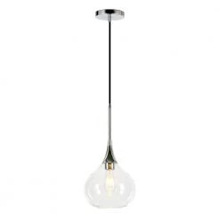 Ida 1-Light Polished Nickel Pendant with Clear Glass Shade by Meyer&Cross -Hot Sale HomeGlam Store polished nickel meyer cross chandeliers pd0623 c3 1000