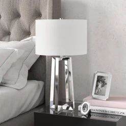 Helena 25-1/2 in. Polished Nickel Table Lamp by Meyer&Cross -Hot Sale HomeGlam Store polished nickel meyer cross table lamps tl0115 76 1000