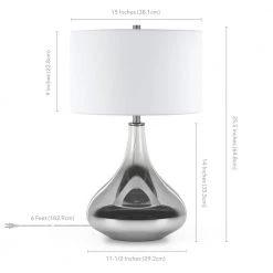 Mirabella 25-1/2 in. Smoked Chrome Ombre Table Lamp by Meyer&Cross -Hot Sale HomeGlam Store smoked chrome meyer cross table lamps tl0024 76 1000