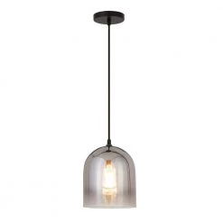 Marit 1-Light Smoked Nickel Glass Pendant by Meyer&Cross 11 Marit 1-Light Smoked Nickel Glass Pendant by Meyer&Cross -Hot Sale HomeGlam Store smoked nickel meyer cross chandeliers pd0031 4f 1000