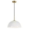 Jordyn 16 in. White and Brushed Brass Pendant with Metal Shade by Meyer&Cross -Hot Sale HomeGlam Store white brushed brass meyer cross chandeliers pd1655 64 1000